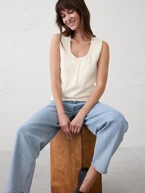 Banana Republic Factory Henley Sweater Tank